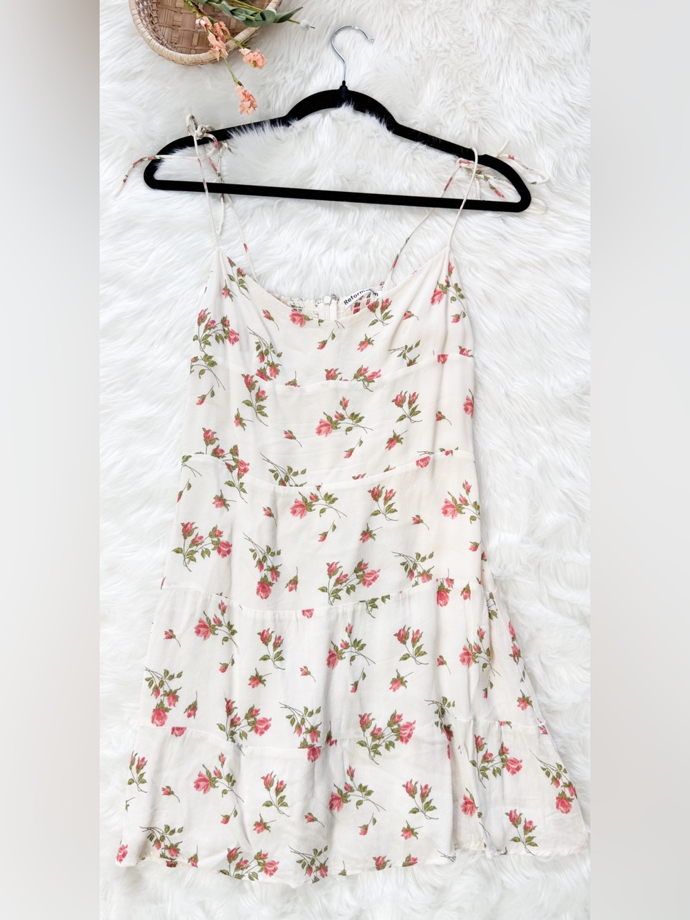 Reformation mini dress floral 8
